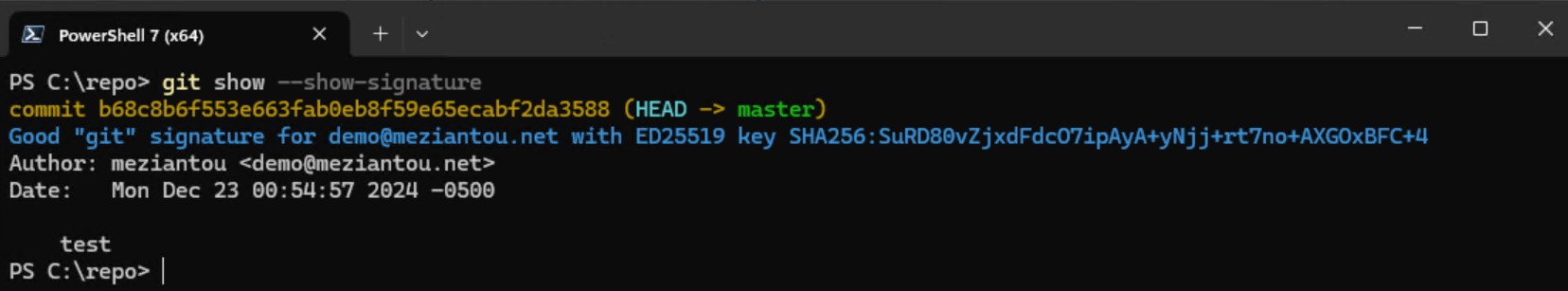 Git Signature Example Signing commits in Git using SSH keys on Windows - Meziantou's blog