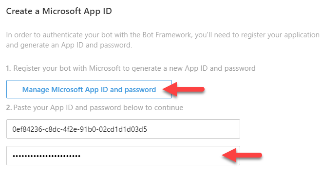 Create a Microsoft App Id