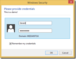 Windows created using CredUIPromptForWindowsCredentials