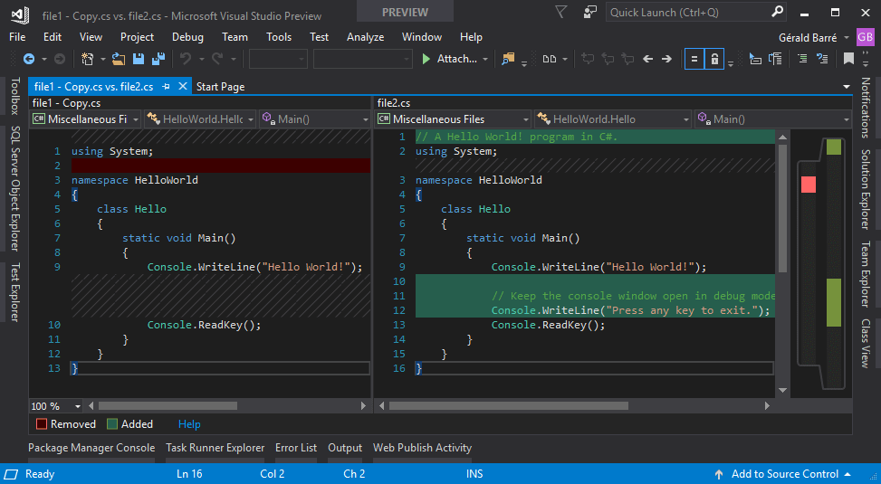 Visual Studio 2008 Versions Comparison Chart